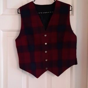 Maroon , Navy, Hunter Green  wool vest ,